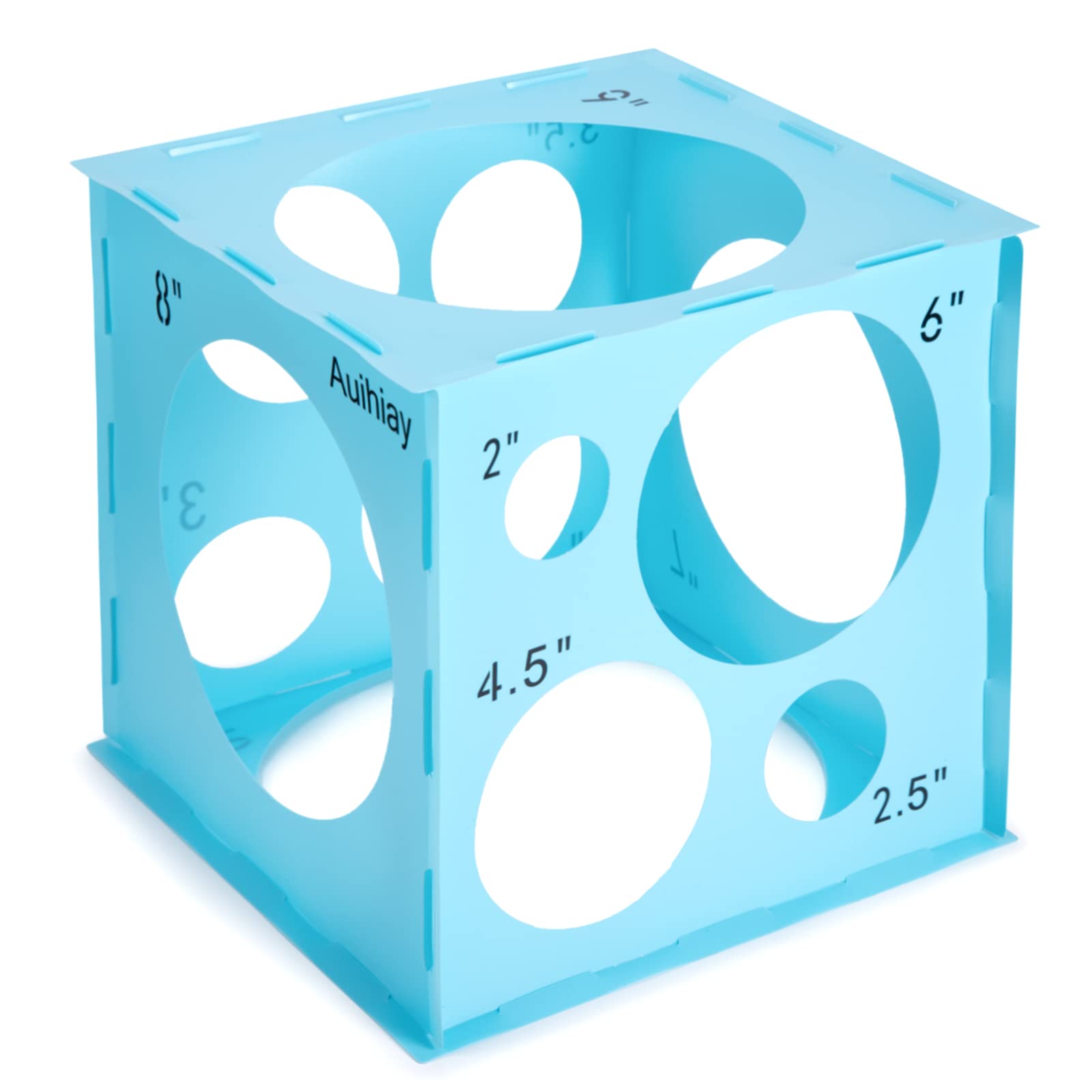 Auihiay 14 Holes Balloon Sizer Cube, Balloon Measurement Tool with  Instructions, Balloon Sizr Tool for Balloon Arches, Balloon Column, Balloon  Party